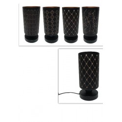 ---LAMPADA VETRO NERO h.26cm d.12cm 4sog ALIMENTAZIONE CORRENTE [9015410-10.jpg]