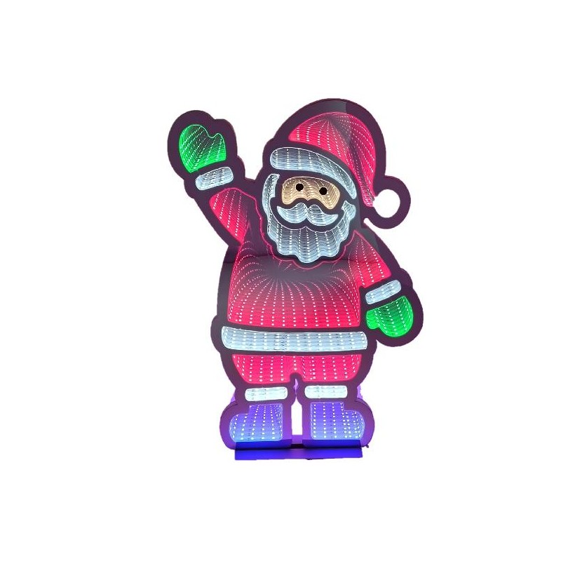 ---BABBO NATALE LUMINOSO LED 3D h.57cm CAVO ALIMENTAZIONE 3mt-LUMINOSO 2 LATI [9011511-00.jpg]