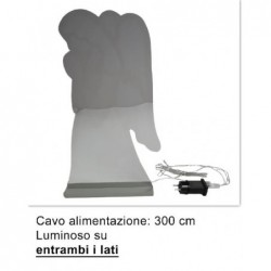 ANGELO BIANCO LUMINOSO LED 3D h.60cm CAVO ALIMENTAZIONE 3mt-LUMINOSO 2 LATI [9011513-10.jpg]