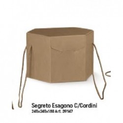 SEGRETO ESAGONALE AVANA 245x245x180mm [TONO39147-00.jpg]