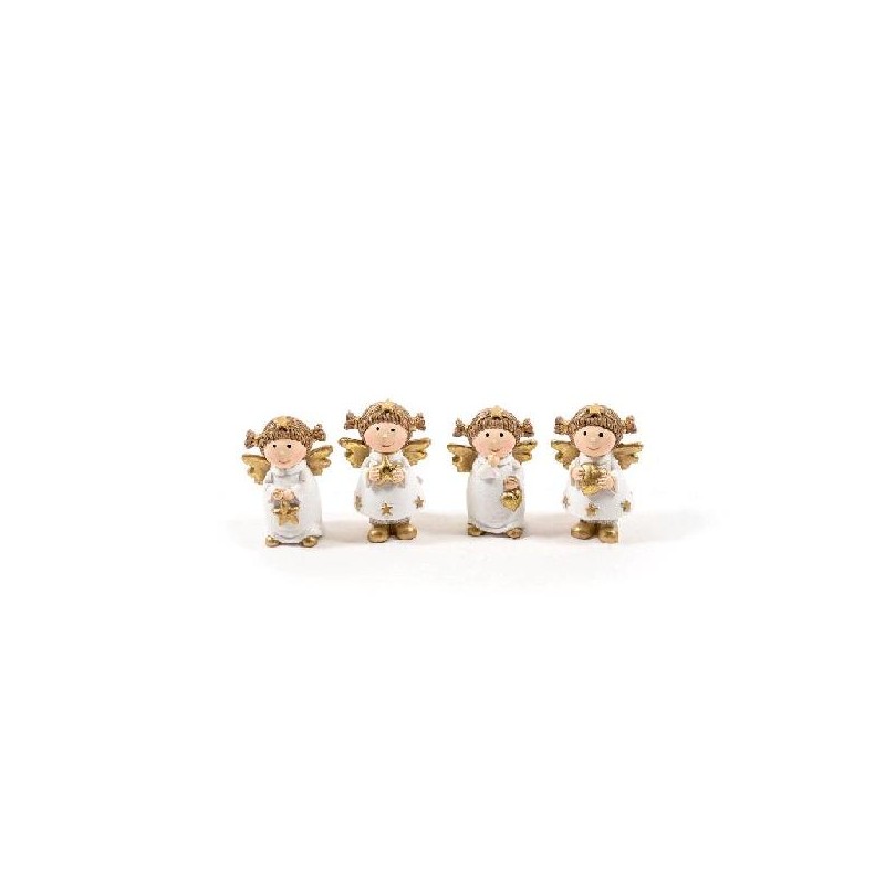 ANGELO RESINA BIANCO/ORO h.6cm 4sogg [9011197-00.jpg]