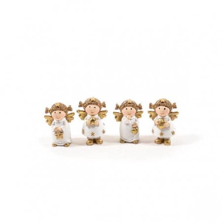ANGELO RESINA BIANCO/ORO h.6cm 4sogg [9011197-00.jpg]