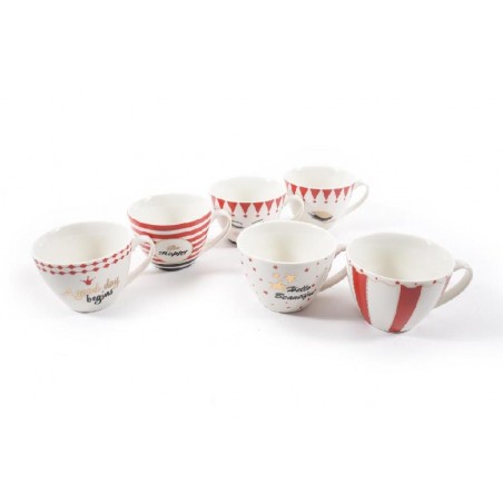 TAZZA C/MANICO PORCELL.CIRCUS ORO ZECCH. 4sogg diam.11cmX8,5h [9014907-00.jpg]