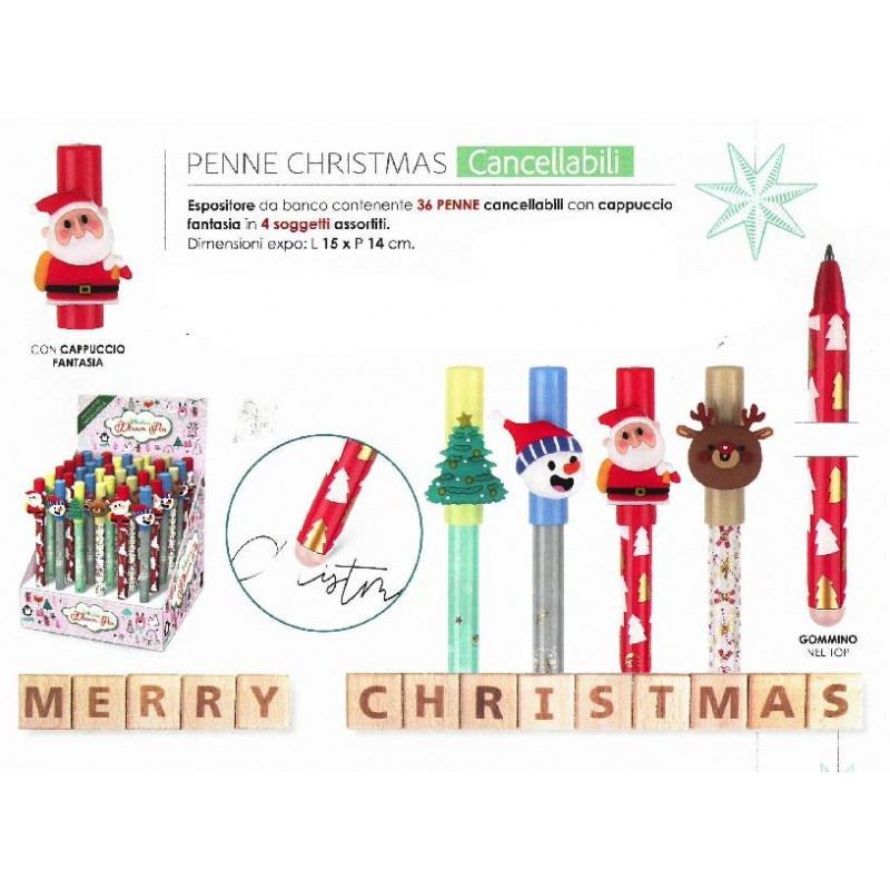 EXPO 36 PENNE CANCELLABILI TAPPO NATALE [0081737-00.jpg]