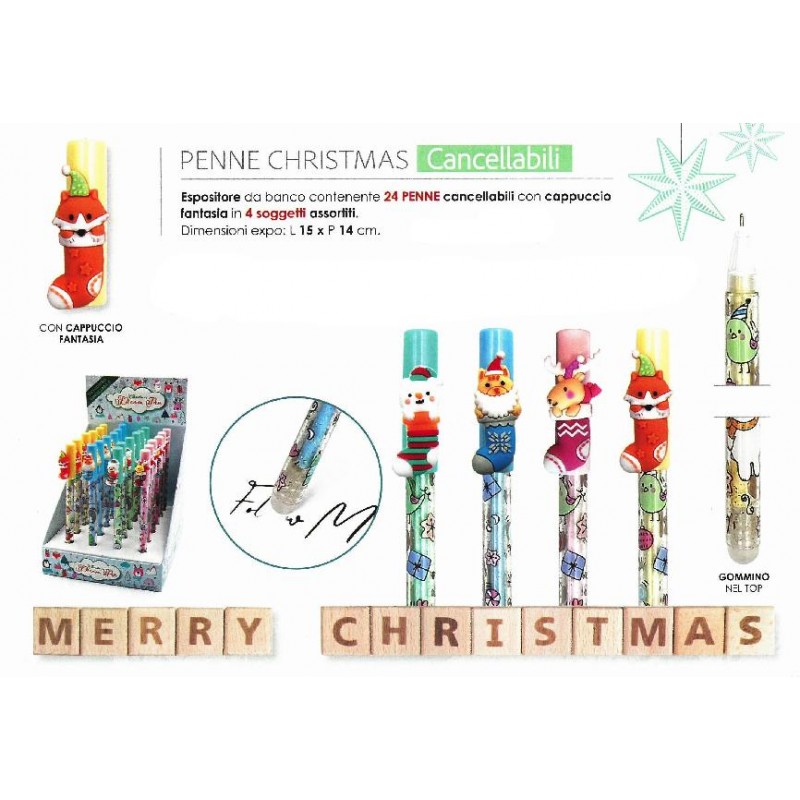 EXPO 24 PENNE CANCELLABILI TAPPO NATALE [0081367-00.jpg]