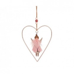 CUORE CON ANGELO ROSA APP. 13x16cm [TONO27075-00.jpg]