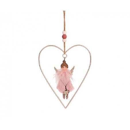 CUORE CON ANGELO ROSA APP. 13x16cm [TONO27075-00.jpg]