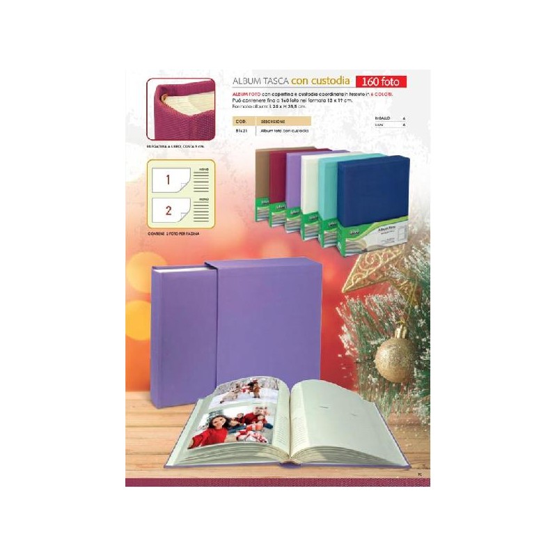 ALBUM FOTO CON CUSTODIA 25x28,5 PER 160 FOTO 13x19 [0081621-00.jpg]