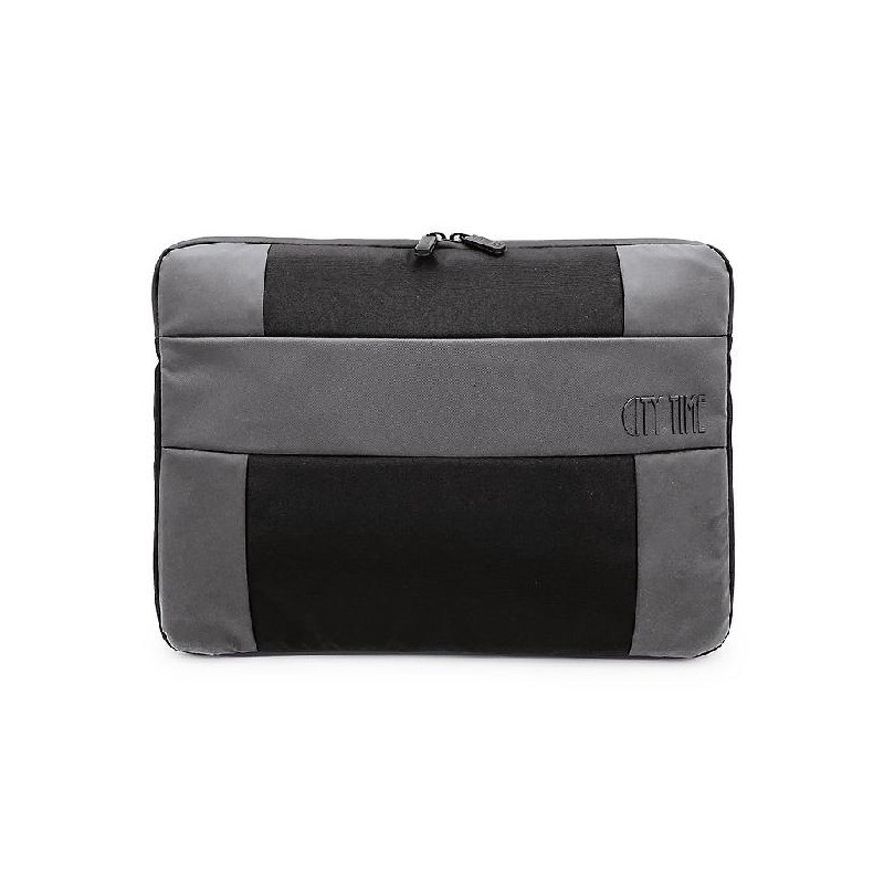 BORSA 2SCOMPARTI SLEEVE TESSUTO NERO/GRI ANTIPIOGGIA [0081390-00.jpg]