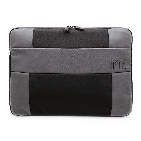 BORSA 2SCOMPARTI SLEEVE TESSUTO NERO/GRI ANTIPIOGGIA [0081390-00.jpg]