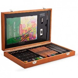 DERWENT ACADEMY SET COLORI ARTE 35pz IN SCATOLA DI LEGNO [8070405-00.jpg]
