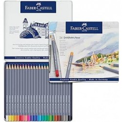PASTELLI FABER CASTELL GOLD 24pz ACQ. SCATOLA METALLO [8070710-00.jpg]