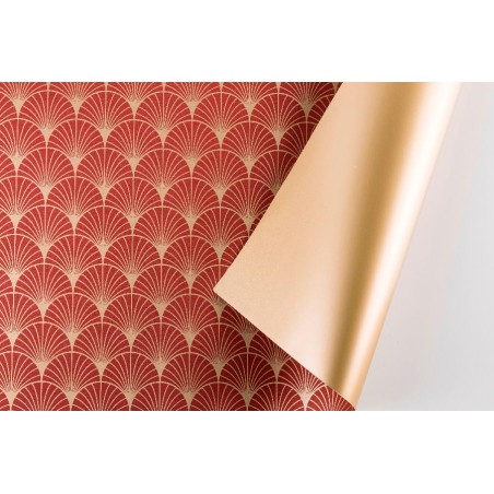 BOBINA IN PPL PAVE BORDEAUX cm100x25mt UN LATO FANTASIA E UN LATO ORO [2629101-00.jpg]