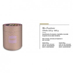 CILINDRO LILLA MIX FONDENTE  320g AMARENE,MANDORLE E NOCCIOLE CIOCCOLATO FONDENTE [0151168-00.jpg]