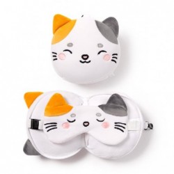 CUSCINO DA VIAGGIO CON MASCHERA RELAX FANTASIA ANIMALI [0017560-30.jpg]
