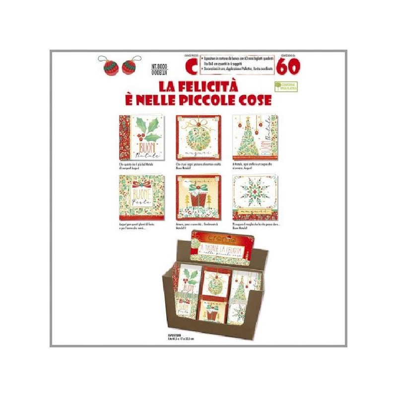 ---NATALEcard MINI BIGLIETTI 8x8 60pz [9019131-00.jpg]