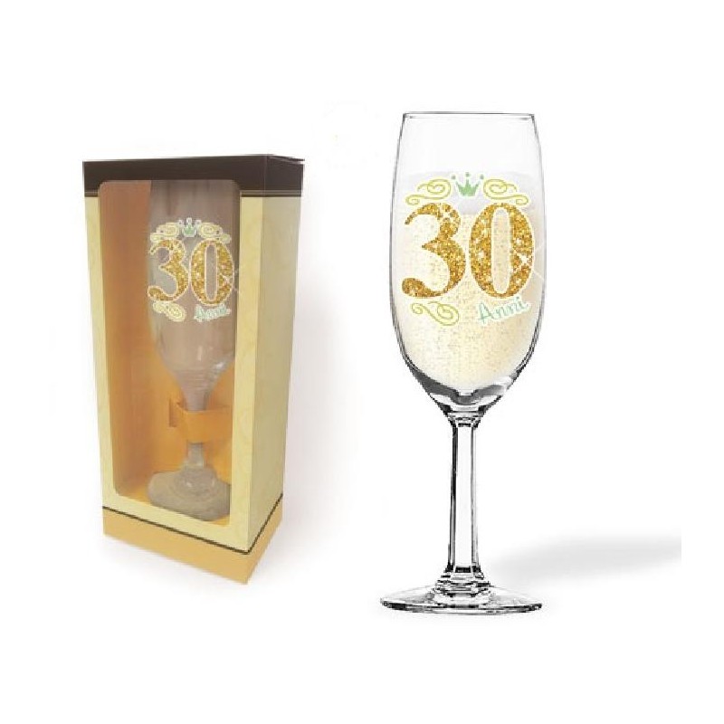 FLUTE GLITTER 30 ANNI CON SCATOLA [8400030-00.jpg]
