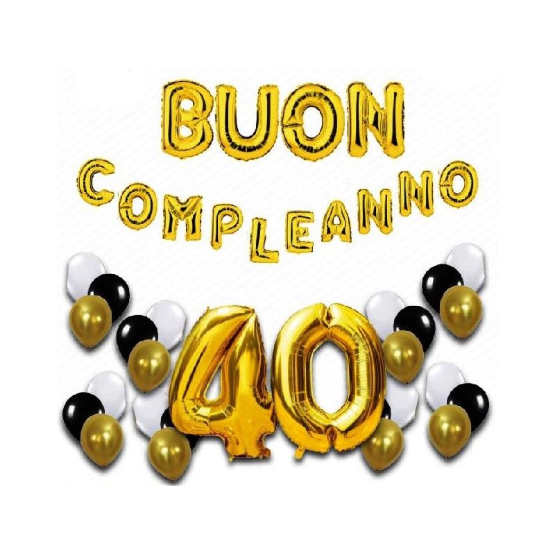 SET 39 PALLONCINI METAL 40anni SCRITTA 40cm-NORMAL 30cm-NUMERI 81cm [8400032-00.jpg]