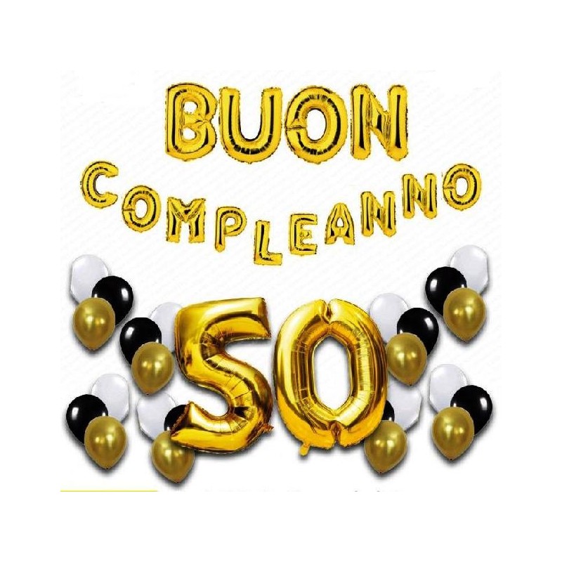 SET 39 PALLONCINI METAL 50anni SCRITTA 40cm-NORMAL 30cm-NUMERI 81cm [8400033-00.jpg]