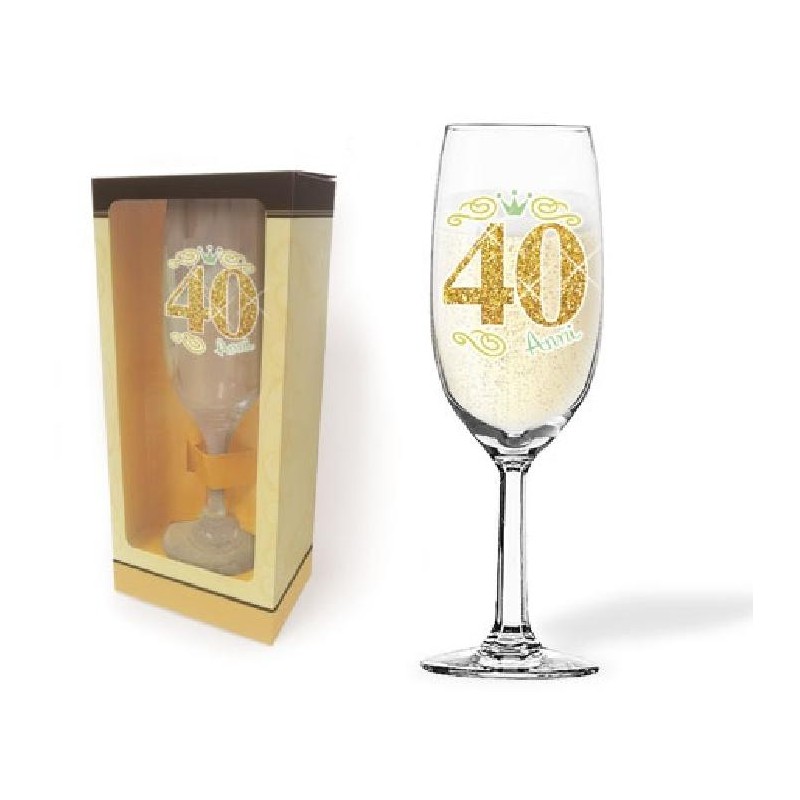 FLUTE GLITTER 40 ANNI CON SCATOLA [8400040-00.jpg]