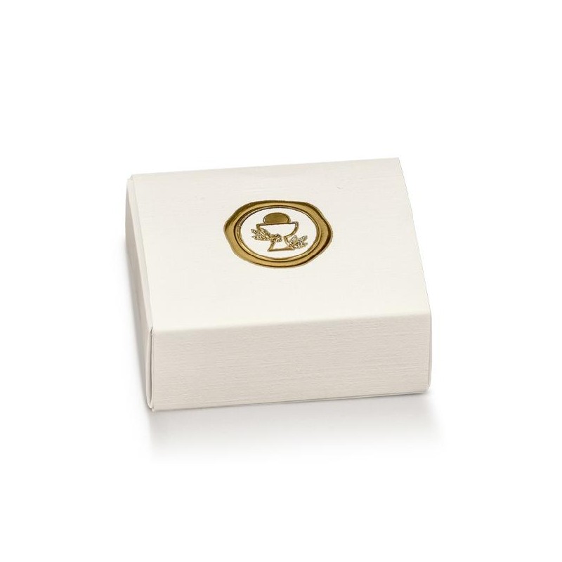 CASSETTO QUADRATO 60x50x30mm FIBRA BIAN STAMPA COMUNIONE ORO [TONO19083-00.jpg]