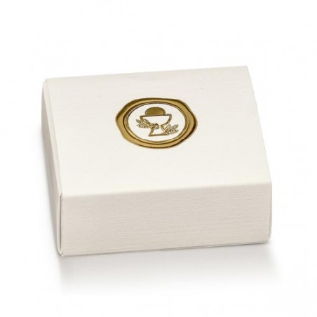 CASSETTO QUADRATO 60x50x30mm FIBRA BIAN STAMPA COMUNIONE ORO [TONO19083-00.jpg]