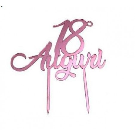 ---TOPPER PLEXI 18 AUGURI ROSA [8400209-00.jpg]