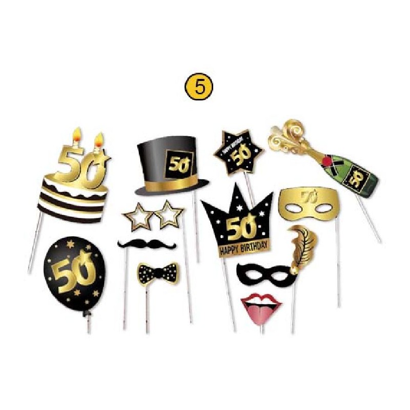 ---SELFIE PARTY STAR - 12pz 50 ANNI [8400996-00.jpg]