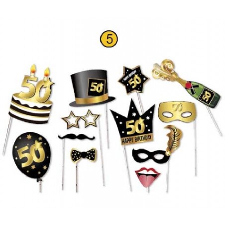---SELFIE PARTY STAR - 12pz 50 ANNI [8400996-00.jpg]