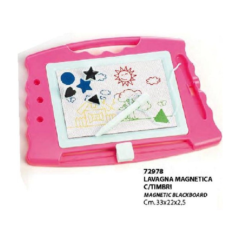 LAVAGNA MAGNETICA 30x22 C/TIMBRI ROSA [0072978-00.jpg]
