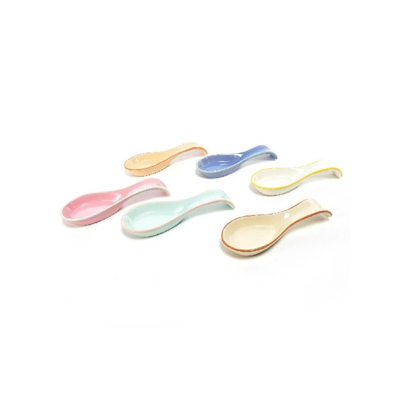 POGGIAMESTOLO IN CERAMICA 8x24cm COLORI ASSORTITI [0300299-00.jpg]