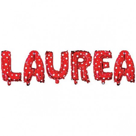 FOIL SCRITTA -LAUREA- 35cm ROSSA [8413001-00.jpg]