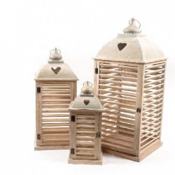 ***SET 3 LANTERNE IN LEGNO E METALLO [9020171-00.jpg]