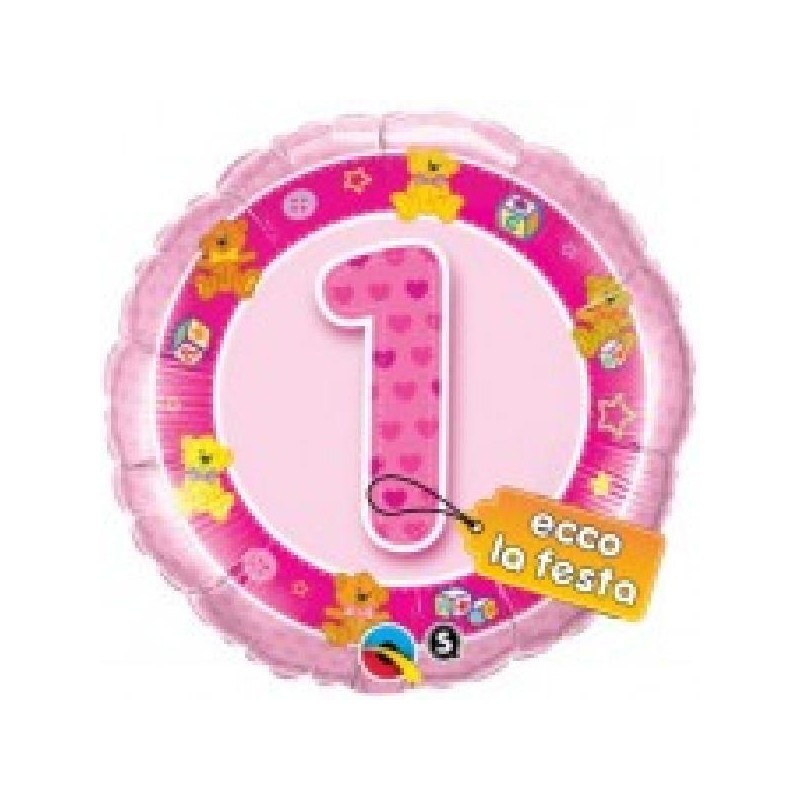 PALLONCINO FOIL TONDO ROSA nr1 46cm [8413181-00.jpg]