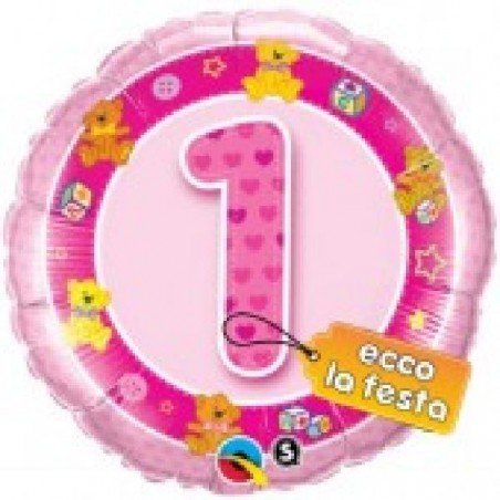 PALLONCINO FOIL TONDO ROSA nr1 46cm [8413181-00.jpg]