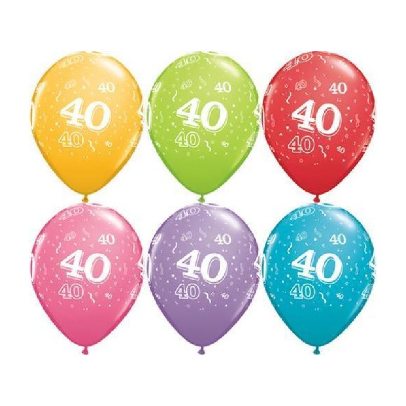 PALLONCINI 40 ANNI TROP 28cm-50pz