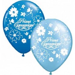 PALLONCINI COMUNIONE FLOW.76cm 2pz AZZ. [8413345-00.jpg]