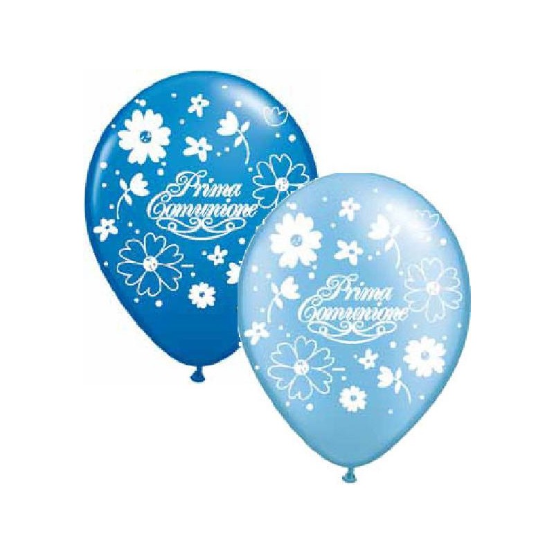 PALLONCINI COMUNIONE FLOW.76cm 2pz AZZ. [8413345-00.jpg]