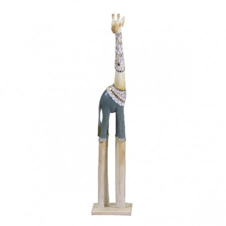 GIRAFFA IN LEGNO AZZURRO E BIANCO h80cm [0300318-00.jpg]