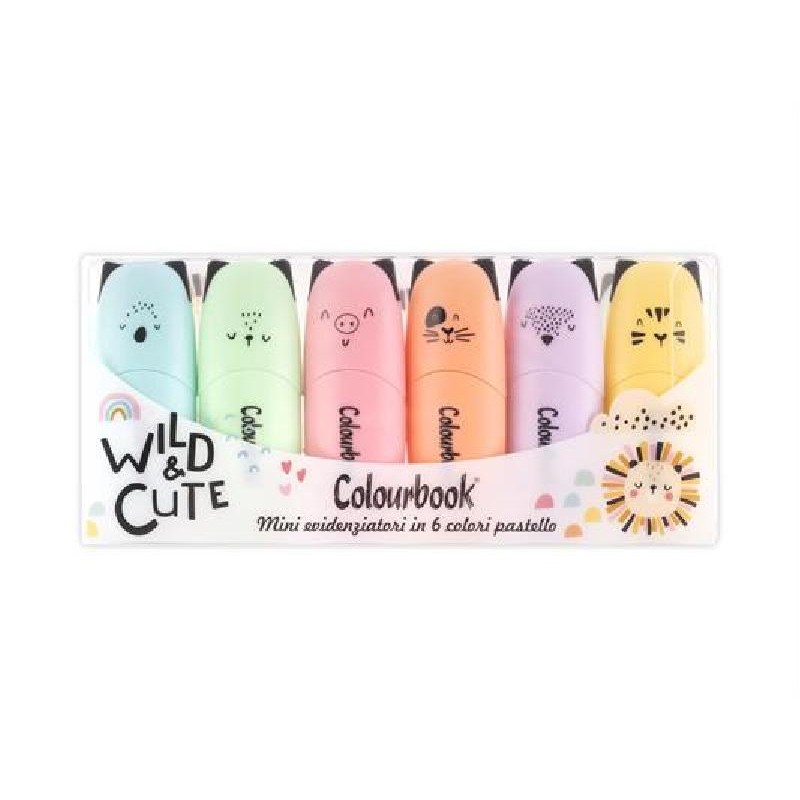---EVIDENZIATORE WILD&CUTE 6pz ColBOOK [COL23085-00.jpg]