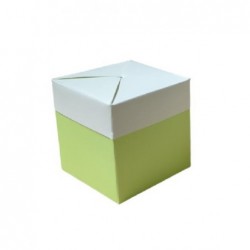SCATOLA BICOLORE cm6x6 VERDE CHIARO non adatta sl contatto diretto alimenti [0190213-00.jpg]