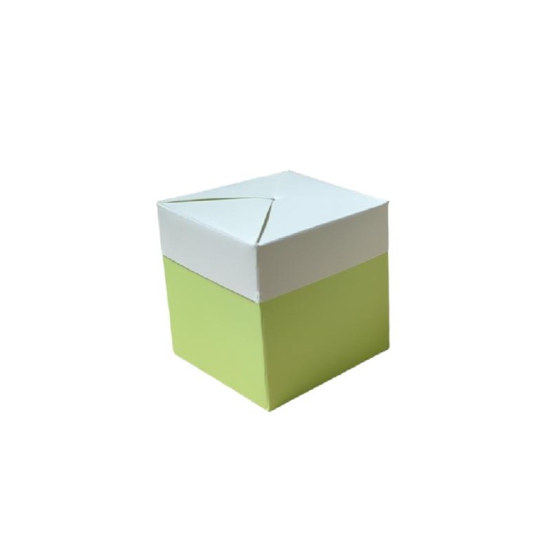 SCATOLA BICOLORE cm6x6 VERDE CHIARO non adatta sl contatto diretto alimenti [0190213-00.jpg]