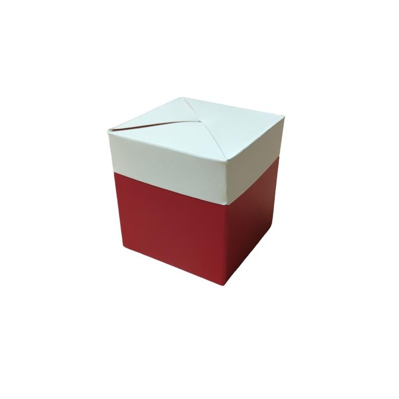 SCATOLA BICOLORE cm6x6 ROSSA non adatta sl contatto diretto alimenti [0190215-00.jpg]