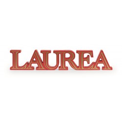 SCRITTA LAUREA ROSSA/ORO...