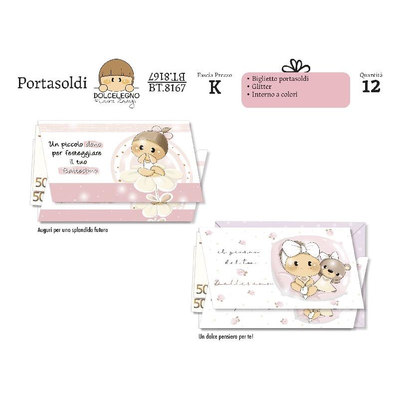 AUGURICARD BATTESIMO P/SOLDI ROSA DOLCE LEGNO ORIZZONTALE 2 Soggetti [2200015-00.jpg]