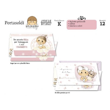 AUGURICARD BATTESIMO P/SOLDI ROSA DOLCE LEGNO ORIZZONTALE 2 Soggetti [2200015-00.jpg]