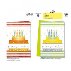 AUGURICARD BC TORTA/CANDELE ORO RILIEVO [2209048-00.jpg]
