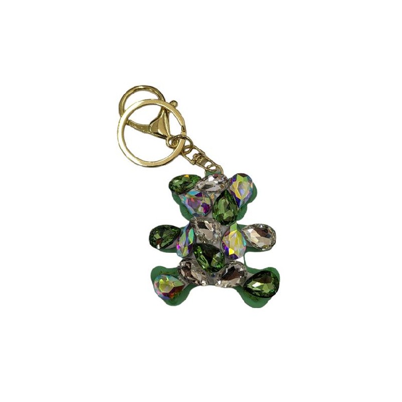 PORTACHIAVI ORSETTO DIAMANTI VERDE [0300243-00.jpg]
