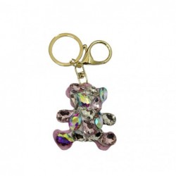 PORTACHIAVI ORSETTO DIAMANTI ROSA [0300246-00.jpg]