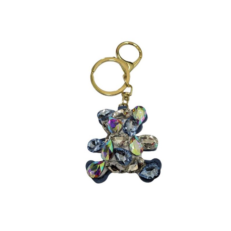 PORTACHIAVI ORSETTO DIAMANTI AZZURRO [0300247-00.jpg]